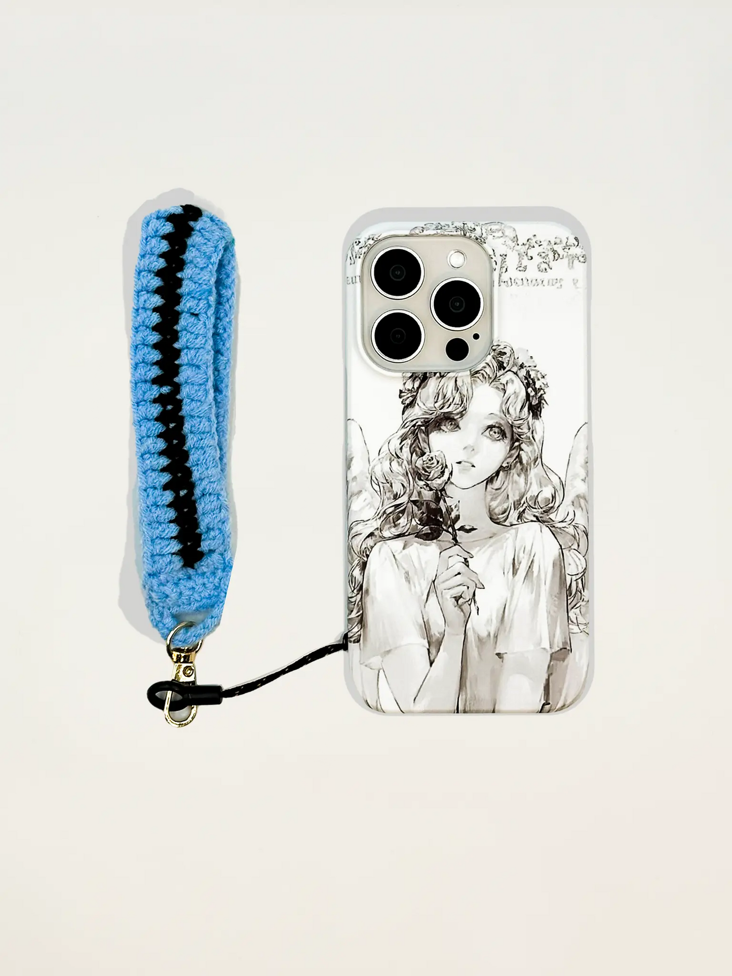 Lucky Goddess Phone Case & Short Phone Strap (iPhone 15 Pro)